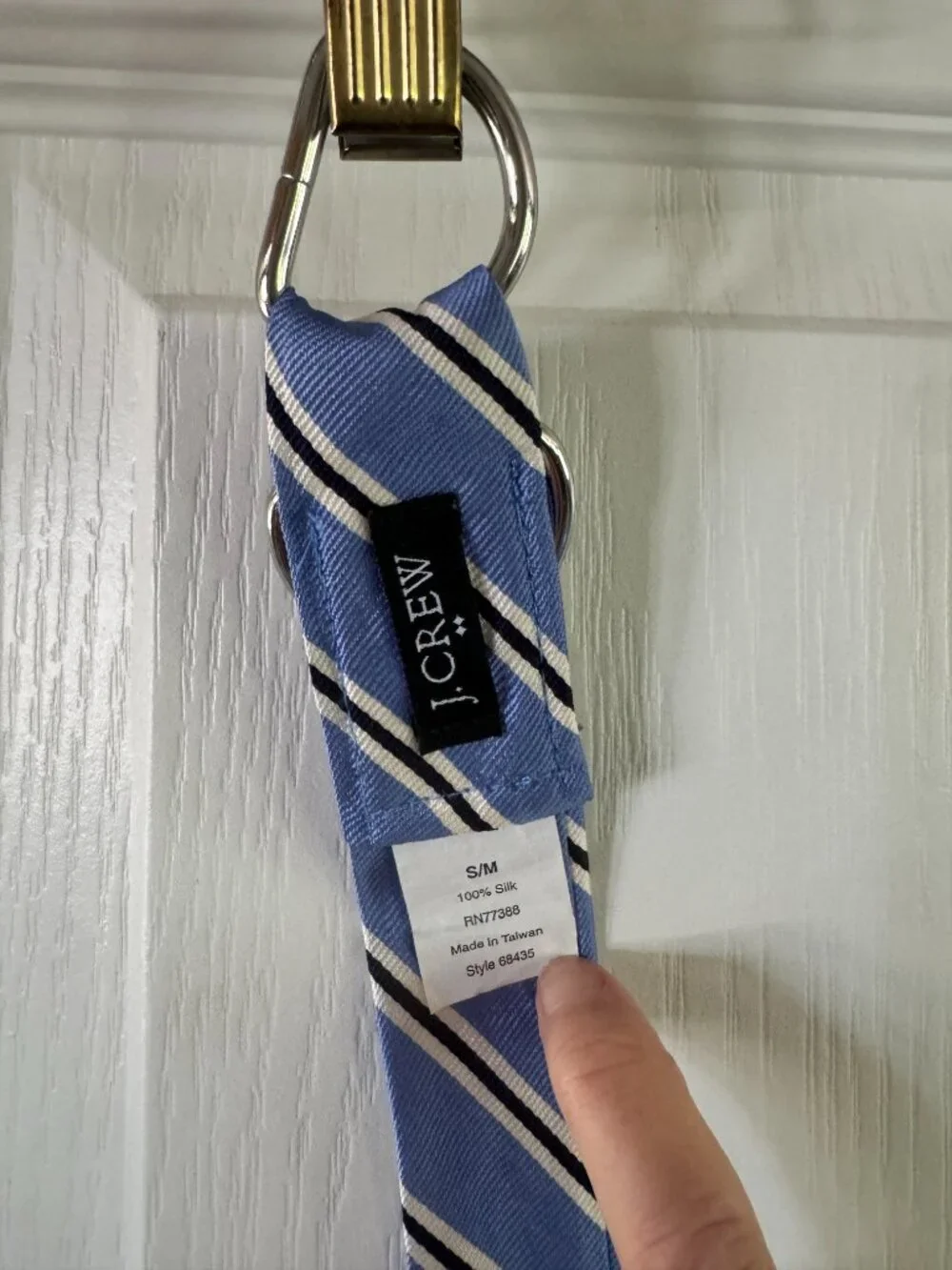 J. Crew Silk Belts Made out of Tie Fabric, Adjustable - Picture 5 of 7